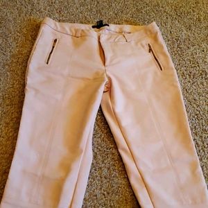Forever 21 light pink slacks with zipper detail